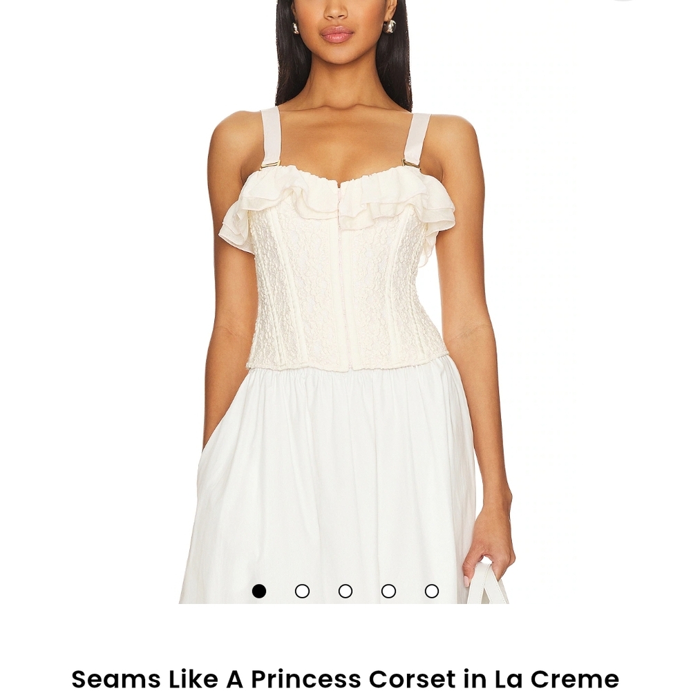 Free People HAH Cream Corset Top